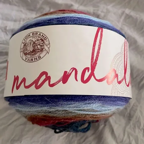 2 New Mandala Lion Brand Yarn Griffin Groot Colorway Craft Supplies NWT - Picture 2 of 9